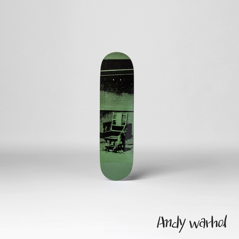 앤디 워홀 아트스케이트보드 Andy Warhol&#039;s Electric Chair - Green Art Skateboard